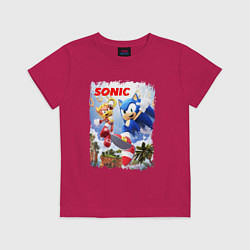 Футболка хлопковая детская SONIC СОНИК Z, цвет: маджента