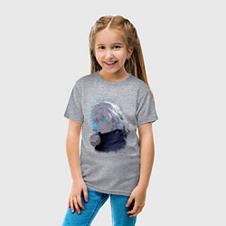 Футболка хлопковая детская Satoru Gojou, цвет: меланж — фото 2