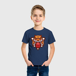 Футболка хлопковая детская Basketball Tiger, цвет: тёмно-синий — фото 2