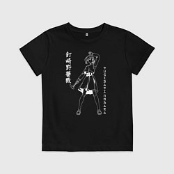 Футболка хлопковая детская Кугисаки Нобара Магическая битва, цвет: черный