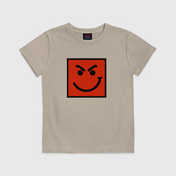 Футболка хлопковая детская BON JOVI HAVE A NICE DAY SMILE LOGO, цвет: миндальный