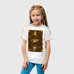 Футболка хлопковая детская Три тигра, цвет: белый — фото 2