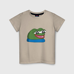 Футболка хлопковая детская Pepe happy Пепе хеппи, цвет: миндальный