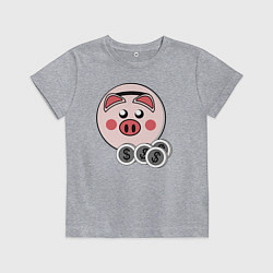 Футболка хлопковая детская Копилка, цвет: меланж