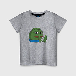 Футболка хлопковая детская Pepe love пепе лов, цвет: меланж