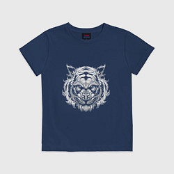 Футболка хлопковая детская Man Tiger, цвет: тёмно-синий
