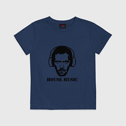 Футболка хлопковая детская Dr House music, цвет: тёмно-синий