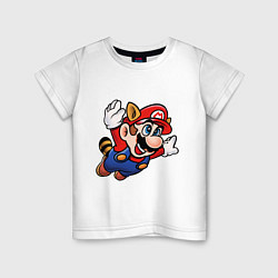 Футболка хлопковая детская Mario bros 3, цвет: белый