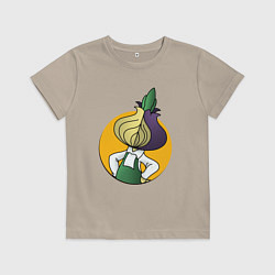 Футболка хлопковая детская Чиполлино Tor, цвет: миндальный