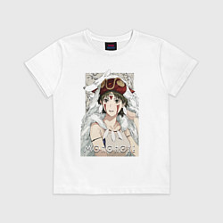 Футболка хлопковая детская Princеss mononoke, цвет: белый