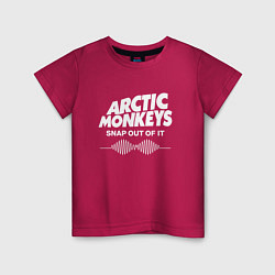 Футболка хлопковая детская Arctic Monkeys, группа, цвет: маджента