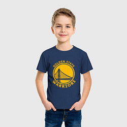 Футболка хлопковая детская Golden state Warriors NBA, цвет: тёмно-синий — фото 2