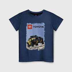 Футболка хлопковая детская Toyota Racing Team, desert competition, цвет: тёмно-синий