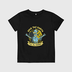 Футболка хлопковая детская Bendеr, цвет: черный