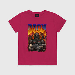 Футболка хлопковая детская DOOM 64, цвет: маджента