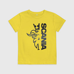 Футболка хлопковая детская Scania Орёл, цвет: желтый