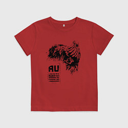 Футболка хлопковая детская Российская федерация орёл, цвет: красный