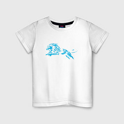 Футболка хлопковая детская Питерский Лев, цвет: белый