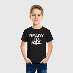 Футболка хлопковая детская READY TO RAVE РЕЙВ, цвет: черный — фото 2