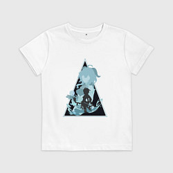 Футболка хлопковая детская Гань ЮйGanyu Genshin Impact, цвет: белый