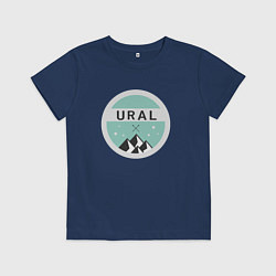 Футболка хлопковая детская УРАЛ 01, цвет: тёмно-синий