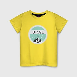 Футболка хлопковая детская УРАЛ 01, цвет: желтый