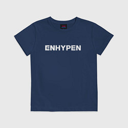 Футболка хлопковая детская ENHYPEN, цвет: тёмно-синий