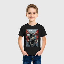 Футболка хлопковая детская Metallica - cool dudes!, цвет: черный — фото 2