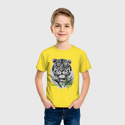 Футболка хлопковая детская Год белого тигра 2022, цвет: желтый — фото 2