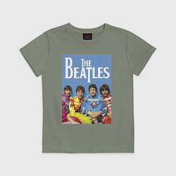 Футболка хлопковая детская The Beatles - world legend!, цвет: авокадо