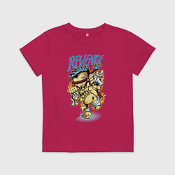 Футболка хлопковая детская Revenge of the fighter, цвет: маджента