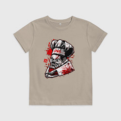 Футболка хлопковая детская DOTA 2 ПУДЖ PUDGE, цвет: миндальный