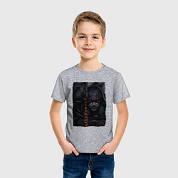 Футболка хлопковая детская ВЕДЬМАК С ВОЛКОМ THE WITCHER, цвет: меланж — фото 2