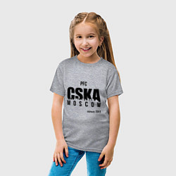 Футболка хлопковая детская CSKA since 1911, цвет: меланж — фото 2