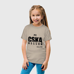 Футболка хлопковая детская CSKA since 1911, цвет: миндальный — фото 2