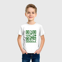 Футболка хлопковая детская QR Jamaica, цвет: белый — фото 2