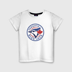 Футболка хлопковая детская Toronto Blue Jays, цвет: белый