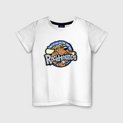 Футболка хлопковая детская Midland Rockhounds - baseball team, цвет: белый