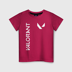 Футболка хлопковая детская Valorant - Logo, цвет: маджента