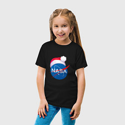 Футболка хлопковая детская NASA NEW YEAR 2022, цвет: черный — фото 2