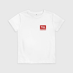 Футболка хлопковая детская TILL LINDEMANN NEW LOGO, цвет: белый