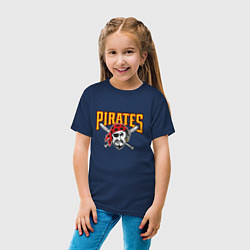 Футболка хлопковая детская Pittsburgh Pirates - baseball team, цвет: тёмно-синий — фото 2