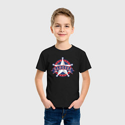Футболка хлопковая детская Texas Rangers -baseball team, цвет: черный — фото 2