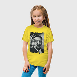 Футболка хлопковая детская Salvador Dali - crazy face, цвет: желтый — фото 2