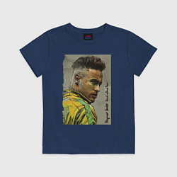 Футболка хлопковая детская Neymar Junior - Brazil national team, цвет: тёмно-синий