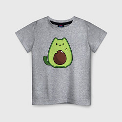 Футболка хлопковая детская Avo cat o подмигивает, цвет: меланж