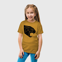 Футболка хлопковая детская Triangle pantera, цвет: горчичный — фото 2
