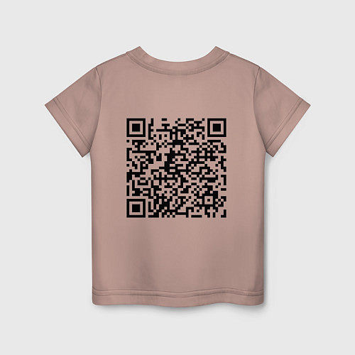 Детская футболка QR-код Скала Джонсон / Пыльно-розовый – фото 2