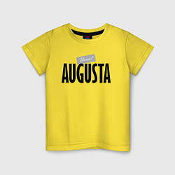Футболка хлопковая детская Нереальная Августа, цвет: желтый