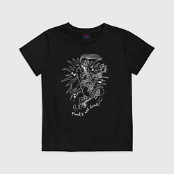 Футболка хлопковая детская Punks not dead! Realy!, цвет: черный